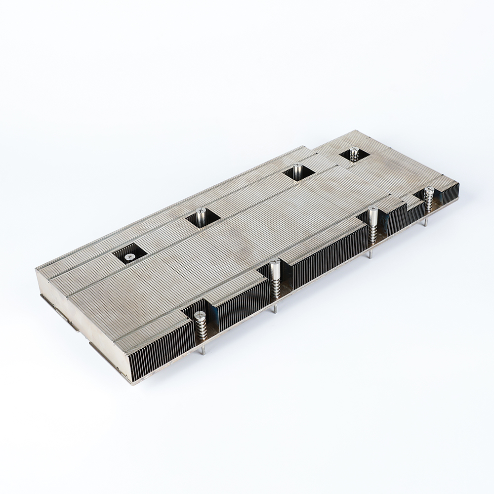 Integrated machine stamping FIN sheet heat dissipation module