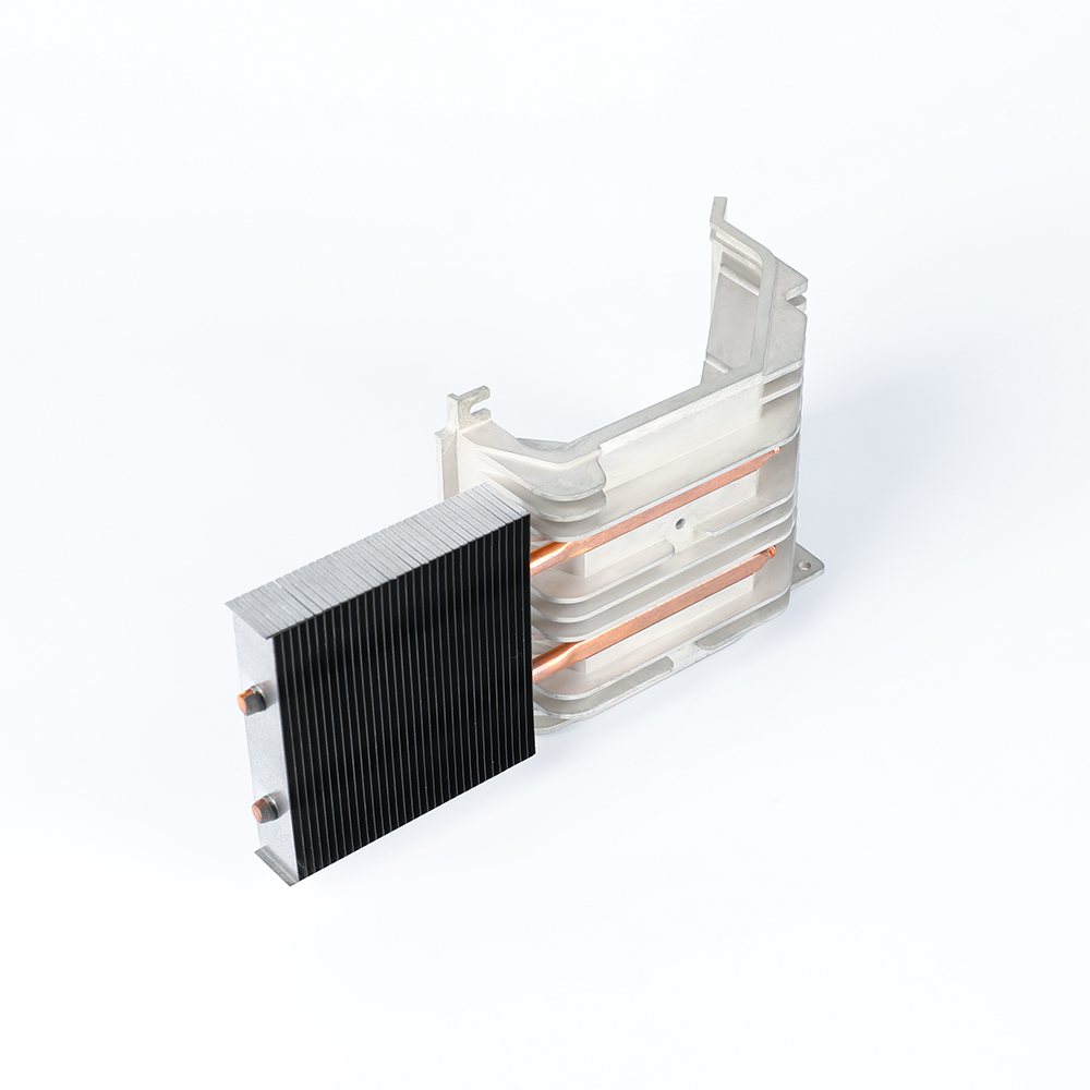 Finned heat pipe + die-cast heat dissipation module