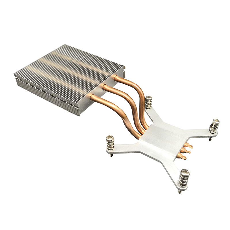 Customized processing of integrated machine heat pipe welding radiator module