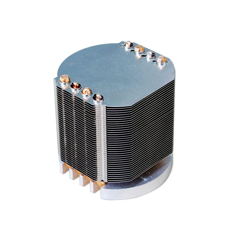 High power multi heat pipe fin welding radiator module